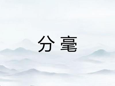 分毫