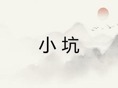 小坑 小坑
