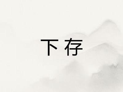 下存