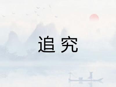 追究 追究