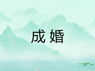 成婚 成婚