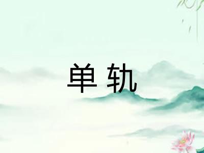 单轨 单轨