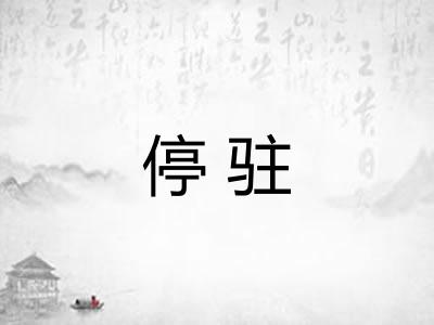 停驻