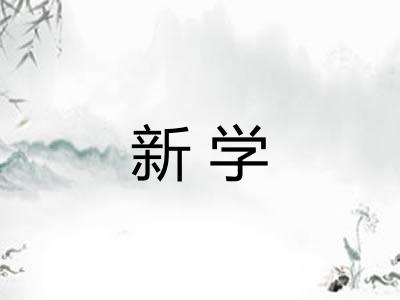 新学 新学