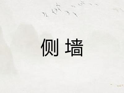 侧墙 侧墙
