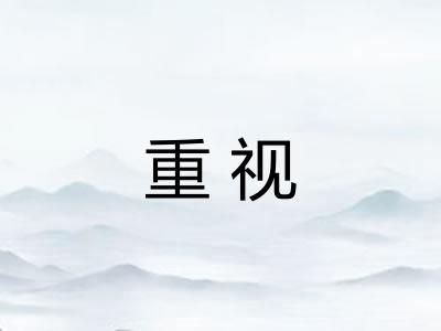 重视 重视