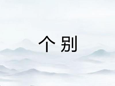 个别