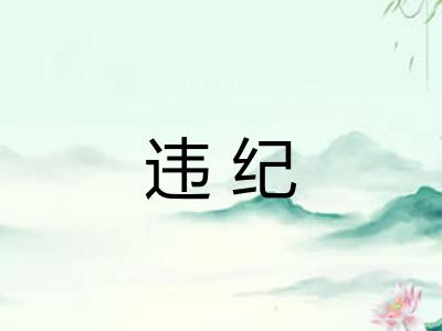 违纪 违纪