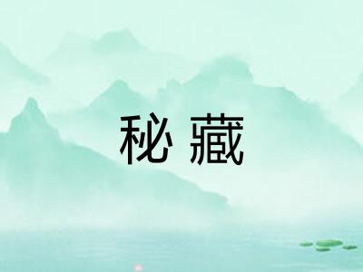 秘藏 秘藏