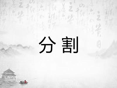 分割 分割