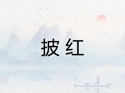 披红 披红