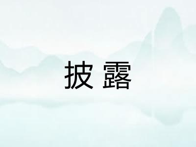 披露 披露