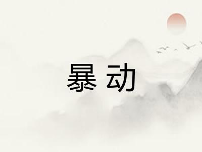 暴动 暴动