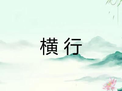 横行 横行
