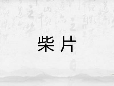 柴片
