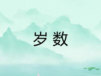 岁数