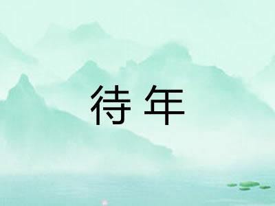 待年 待年