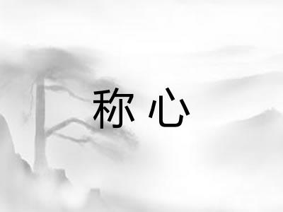称心 称心