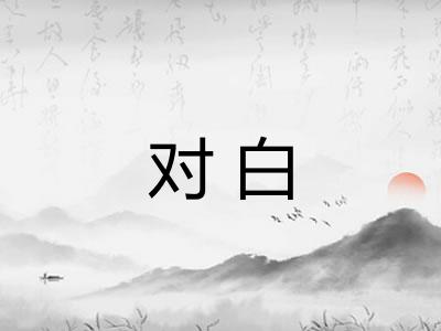 对白