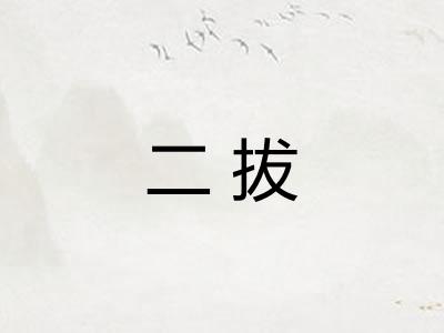 二拔 二拔