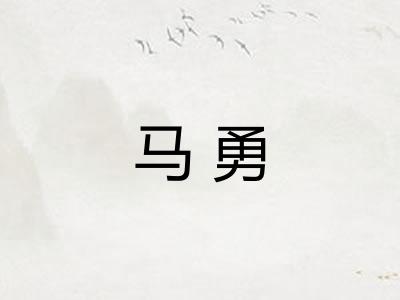 马勇