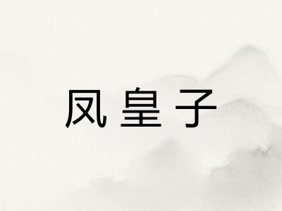 凤皇子 凤皇子