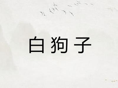 白狗子