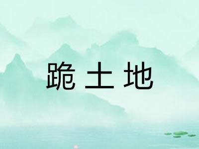 跪土地