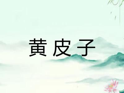 黄皮子 黄皮子
