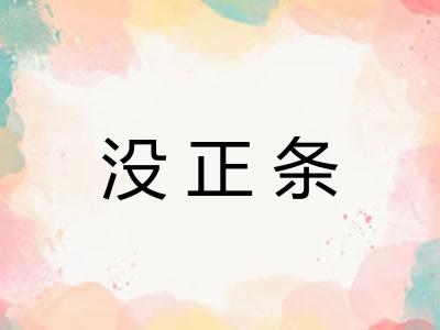 没正条