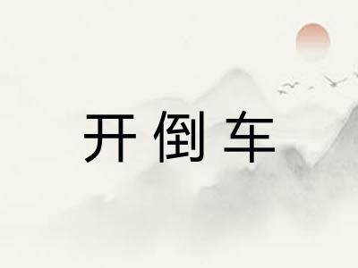 开倒车 开倒车