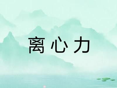 离心力 离心力