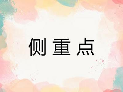 侧重点 侧重点