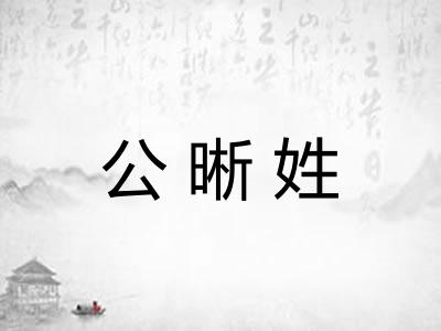 公晰姓