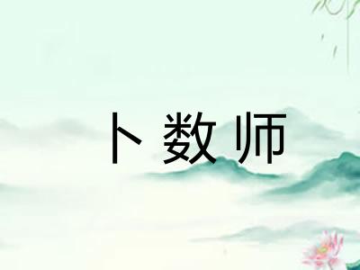 卜数师 卜数师
