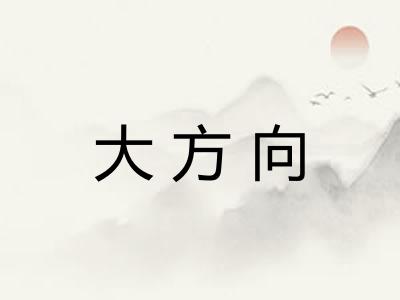 大方向