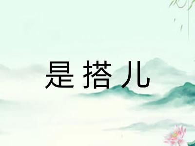 是搭儿 是搭儿
