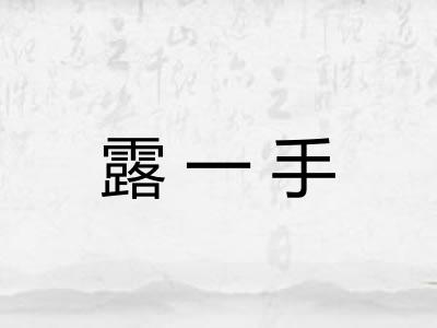 露一手 露一手