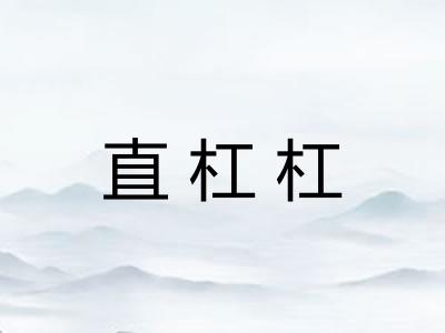 直杠杠