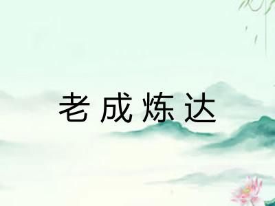 老成炼达