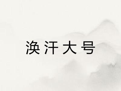 涣汗大号