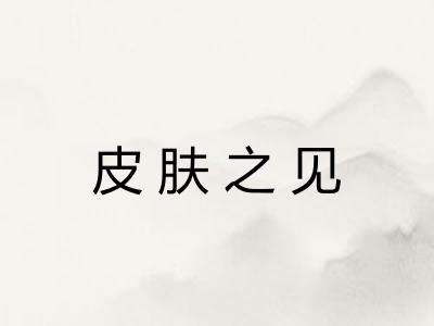 皮肤之见