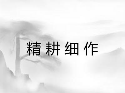 精耕细作 精耕细作