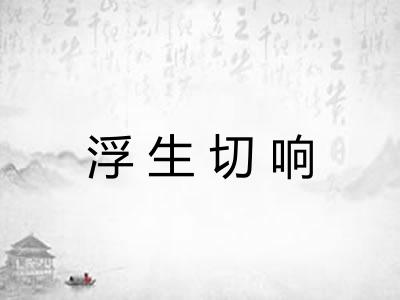 浮生切响