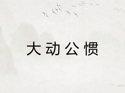 大动公惯