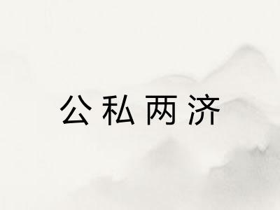 公私两济