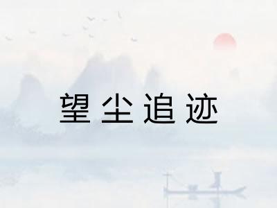 望尘追迹 望尘追迹