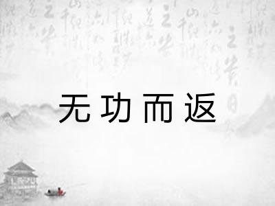 无功而返
