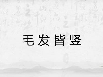 毛发皆竖
