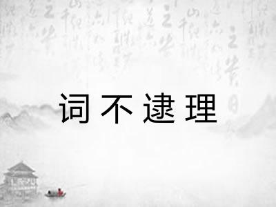词不逮理